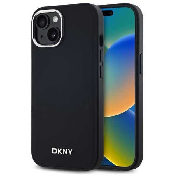 DKNY - Hardcase Plain Logo MagSafe (DKHMP15SPSCMCLK) - iPhone 15 - Black