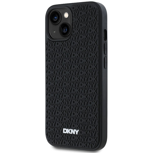 DKNY - Hardcase 3D Rubber Repeat Pattern (DKHCP15S3DRPWK) - iPhone 15 - Black