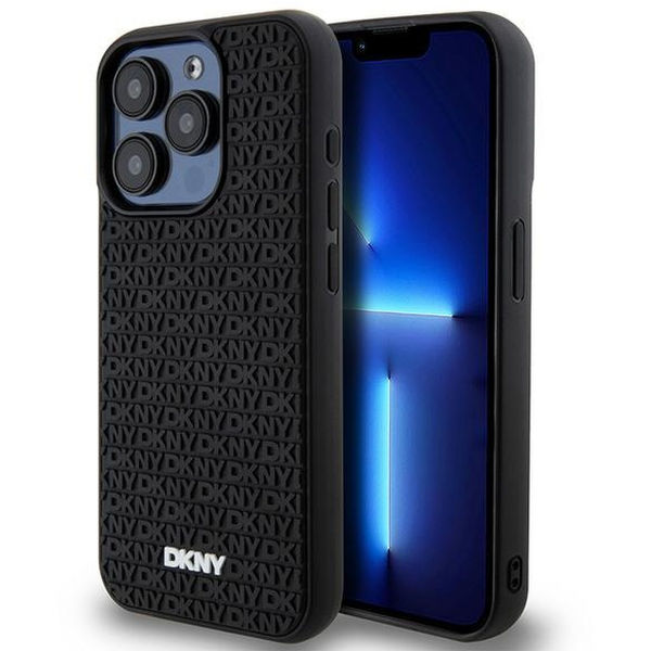 DKNY - Hardcase 3D Rubber Repeat Pattern (DKHCP15L3DRPWK) - iPhone 15 Pro - Black