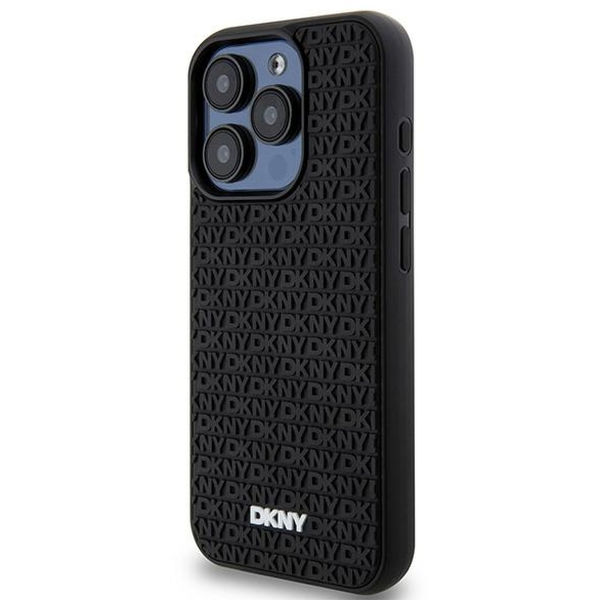 DKNY - Hardcase 3D Rubber Repeat Pattern (DKHCP15L3DRPWK) - iPhone 15 Pro - Black
