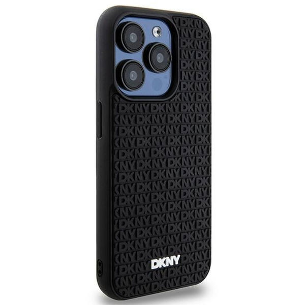 DKNY - Hardcase 3D Rubber Repeat Pattern (DKHCP15L3DRPWK) - iPhone 15 Pro - Black