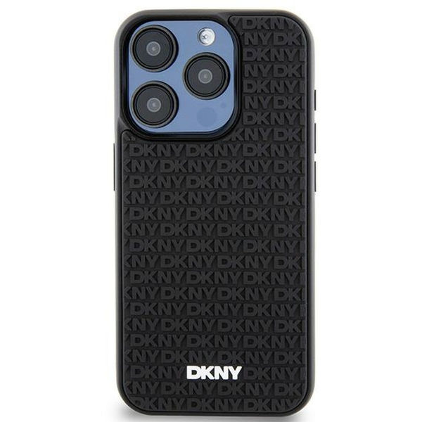 DKNY - Hardcase 3D Rubber Repeat Pattern (DKHCP15L3DRPWK) - iPhone 15 Pro - Black