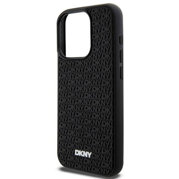 DKNY - Hardcase 3D Rubber Repeat Pattern (DKHCP15L3DRPWK) - iPhone 15 Pro - Black
