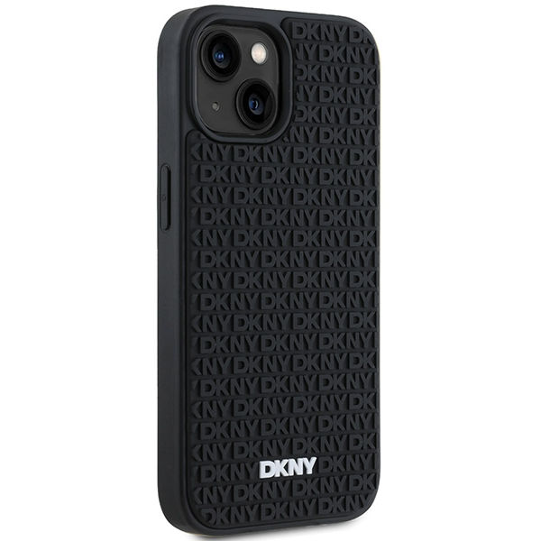 DKNY - Hardcase 3D Rubber Repeat Pattern (DKHCP15M3DRPWK) - iPhone 15 Plus - Black