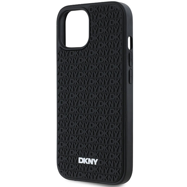DKNY - Hardcase 3D Rubber Repeat Pattern (DKHCP15M3DRPWK) - iPhone 15 Plus - Black