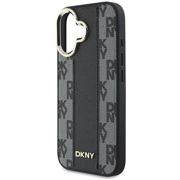 DKNY - Leather Hardcase Checkered Pattern Magsafe (DKHMP16SPCPVSLK) - iPhone 16 - Black