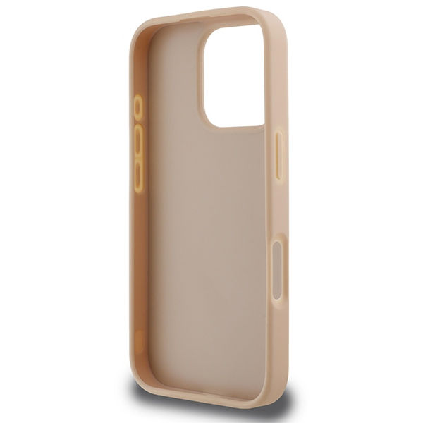 DKNY - Leather Hardcase Checkered Pattern & Printed Stripes (DKHCP16XPCPTSSP) - iPhone 16 Pro Max - Pink