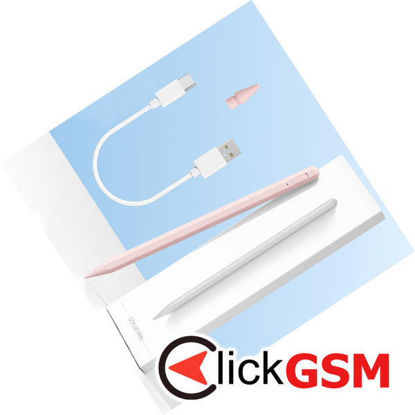 Techsuit - Stylus Pen (AC10SH) - for iPad, Bluetooth, Type-C, 125mAh, Palm Rejection, Replaceable Apple Nib - Vintage Rose