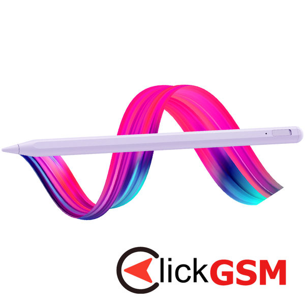 Techsuit - Stylus Pen (AC10SH) - for iPad, Bluetooth, Type-C, 125mAh, Palm Rejection, Replaceable Apple Nib - Mystic Lilac