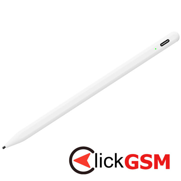Techsuit - Stylus Pen (A580S) - for iPad, Bluetooth, Type-C, 130mAh, 5V, Palm Rejection, Microsoft Nib, Mute Writing - White