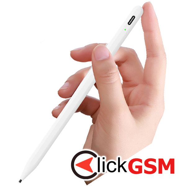 Techsuit - Stylus Pen (A580S) - for iPad, Bluetooth, Type-C, 130mAh, 5V, Palm Rejection, Microsoft Nib, Mute Writing - White