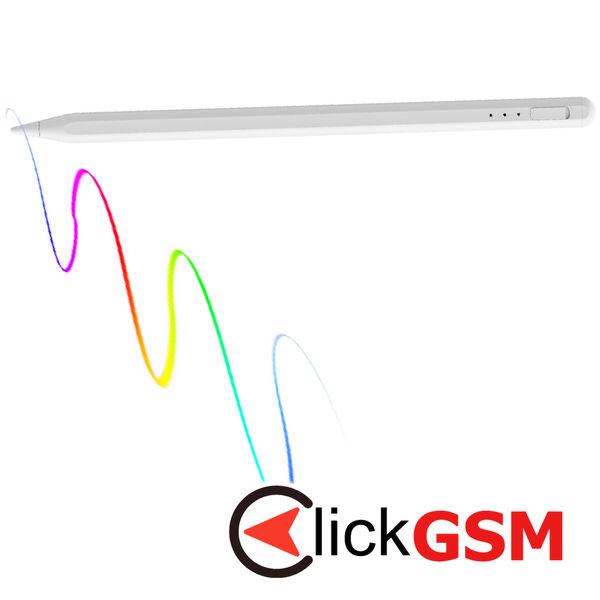 Techsuit - Stylus Pen (AX10-T) - for iPad, Type-C, Palm Rejection, Tilt Sensitivity, Side Adsorption, 125mAh - White