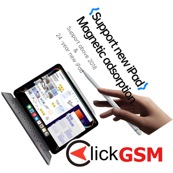 Techsuit - Stylus Pen (AP01 Pro) - for iPad, Bluetooth, Type-C, Palm Rejection, Tilt Pressure Sense, 125mAh - White