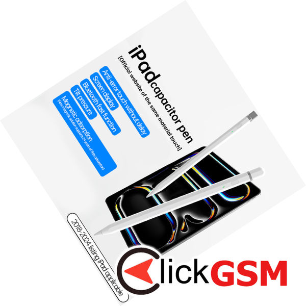 Techsuit - Stylus Pen (AP01 Pro) - for iPad, Bluetooth, Type-C, Palm Rejection, Tilt Pressure Sense, 125mAh - White