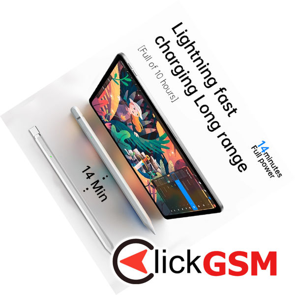 Techsuit - Stylus Pen (AP01 Pro) - for iPad, Bluetooth, Type-C, Palm Rejection, Tilt Pressure Sense, 125mAh - White