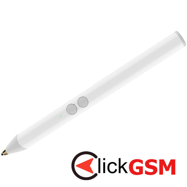 Techsuit - Stylus Pen (UA20) - for Phones and Tablets, Active, Bluetooth, Type-C, 105mAh, Aluminum Alloy - White