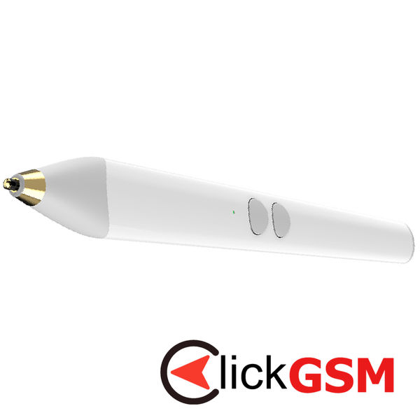 Techsuit - Stylus Pen (UA20) - for Phones and Tablets, Active, Bluetooth, Type-C, 105mAh, Aluminum Alloy - White