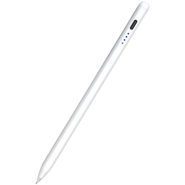 Techsuit - Stylus Pen (S3) - for Phones and Tablets, Universal, Active, Type-C, Fast Charging, 130mAh - White