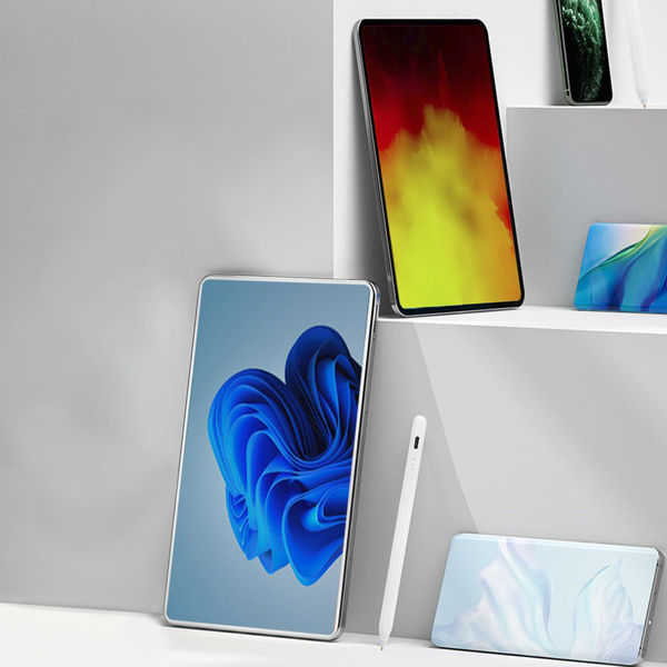 Techsuit - Stylus Pen (S3) - for Phones and Tablets, Universal, Active, Type-C, Fast Charging, 130mAh - White