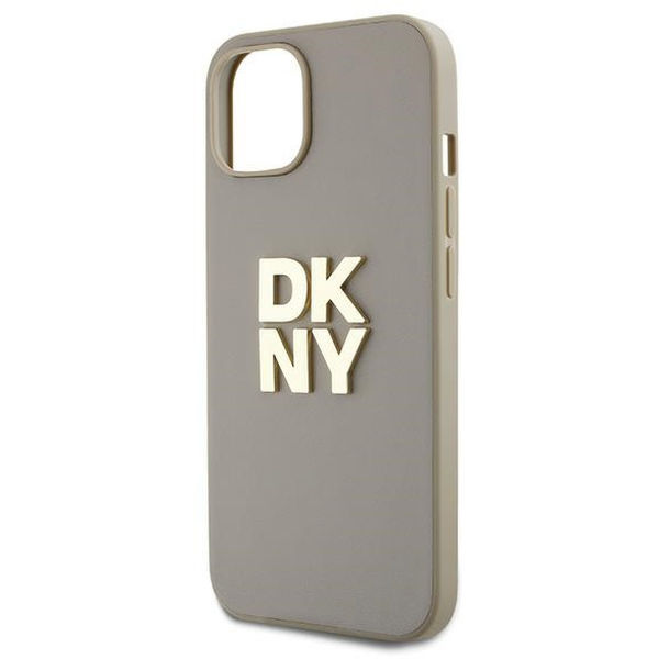 DKNY - Hardcase Wrist Strap Stock Logo (DKHCP15SPBSWSE) - iPhone 15 - Beige
