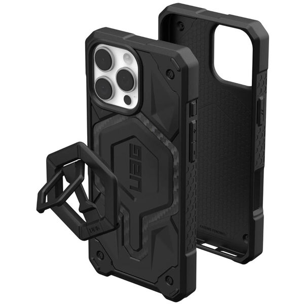 UAG - Monarch Pro MagSafe Bundle - iPhone 16 Pro Max - Carbon Fiber / Black Stand