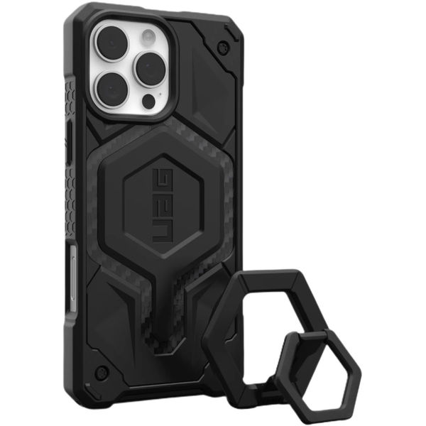 UAG - Monarch Pro MagSafe Bundle - iPhone 16 Pro Max - Carbon Fiber / Black Stand