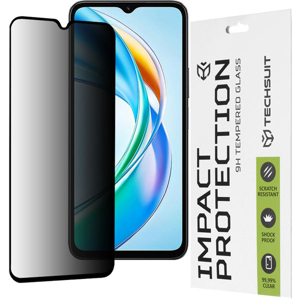 Techsuit - 111D Privacy Full Glue - Honor X5b - Black