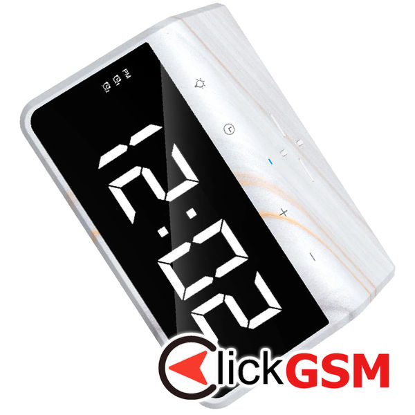 Havit - Desk Phone Wireless Charger (W320) - with Digital Clock, RGB LED Light, 15W - Marble