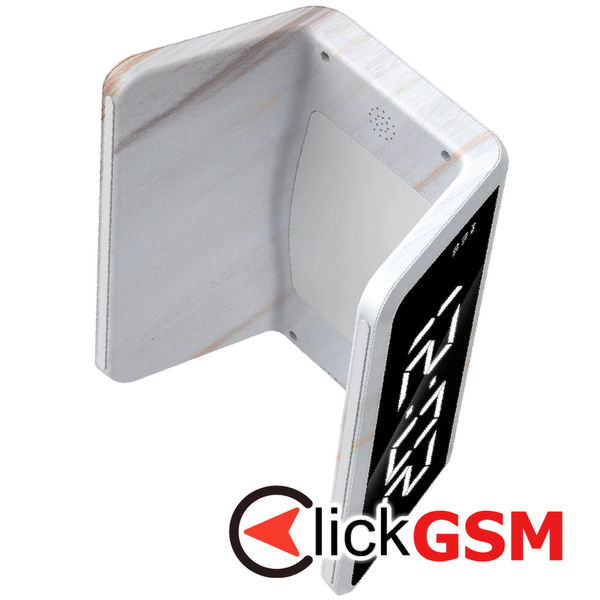 Havit - Desk Phone Wireless Charger (W320) - with Digital Clock, RGB LED Light, 15W - Marble