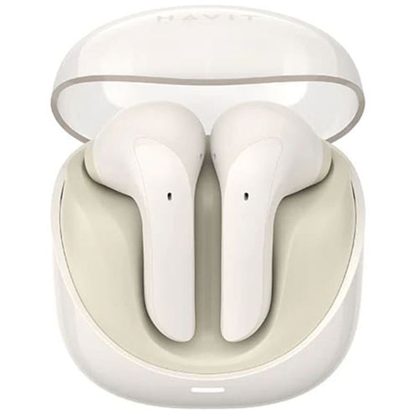 Havit - Wireless Earbuds Modern Buds (TW974) - for Gaming, Microphone, Bluetooth 5.3, TWS, ENC, USB-C, 400mAh - Beige