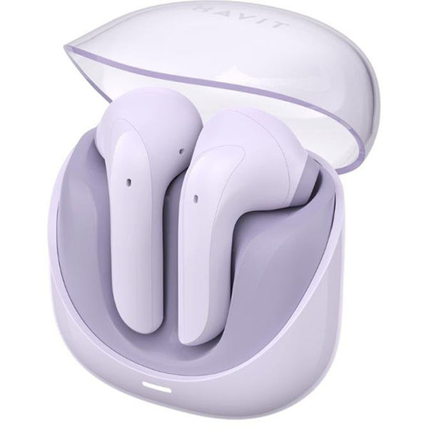Havit - Wireless Earbuds Modern Buds (TW974) - for Gaming, Microphone, Bluetooth 5.3, TWS, ENC, USB-C, 400mAh - Purple