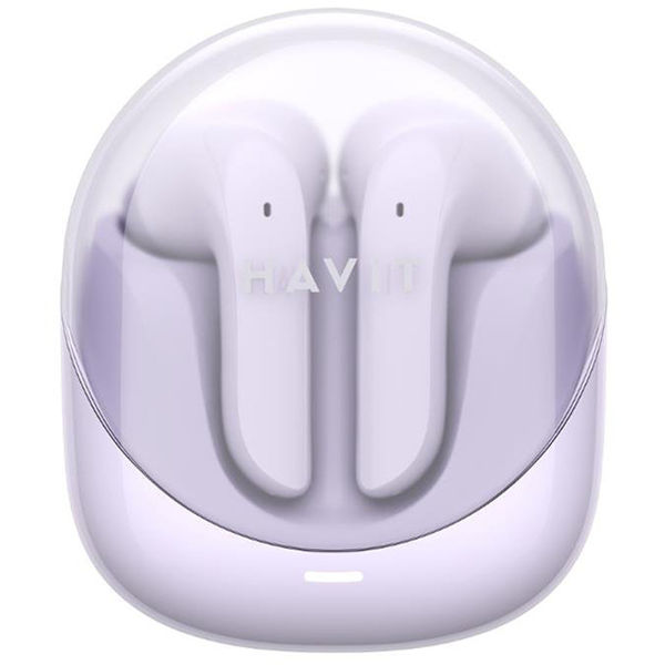 Havit - Wireless Earbuds Modern Buds (TW974) - for Gaming, Microphone, Bluetooth 5.3, TWS, ENC, USB-C, 400mAh - Purple