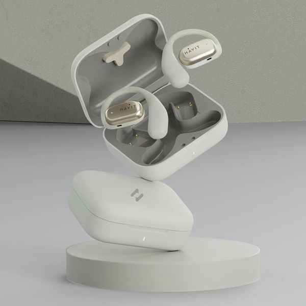 Havit - Wireless Earbuds (OWS902) - Open-Ear Earphones, with Microphone, Bluetooth 5.3, TWS, Type-C, 400mAh - Grey