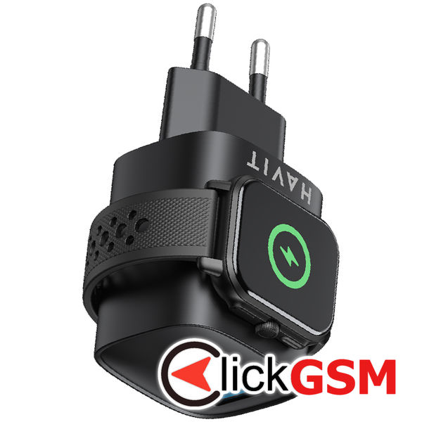 Havit - Wall Charger (UC132 EU) - USB, Type-C, Wireless, 22W - Black