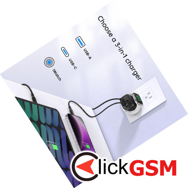 Havit - Wall Charger (UC132 EU) - USB, Type-C, Wireless, 22W - Black