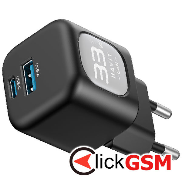 Havit - Wall Charger (UC230 EU) - Type-C, USB, 33W - Green