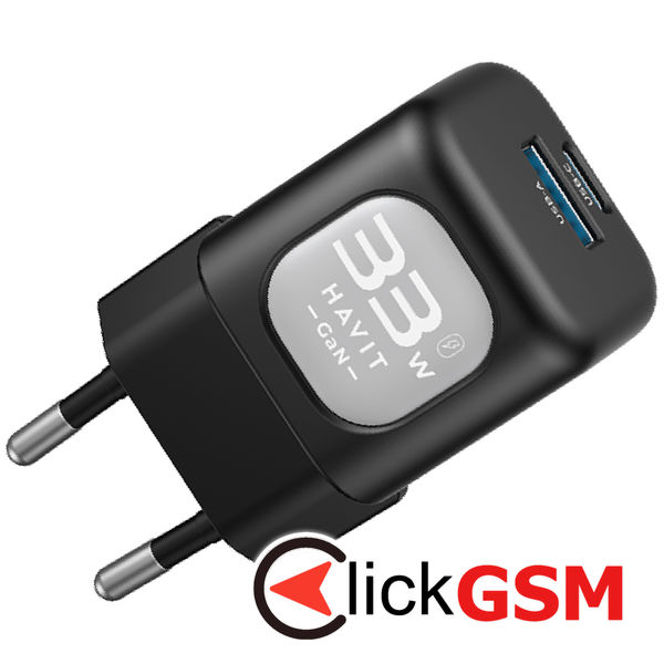 Havit - Wall Charger (UC230 EU) - Type-C, USB, 33W - Pink