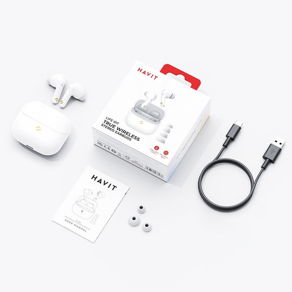 Havit - Wireless Earbuds (TW982) - Bluetooth 5.4, with Microphone, TWS, ENC, Type-C, 400mAh - Green