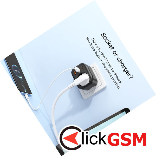 Havit - Wall Charger (UC142 EU) - EU Socket, 2x Type-C, USB, 30W - Black