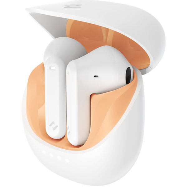 Havit - Wireless Earbuds (TW931) - Bluetooth 5.4, Half in-ear, Microphone, TWS, ENC, Type-C, 300mAh - White / Orange