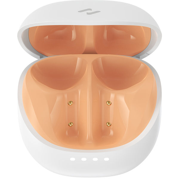 Havit - Wireless Earbuds (TW931) - Bluetooth 5.4, Half in-ear, Microphone, TWS, ENC, Type-C, 300mAh - White / Orange