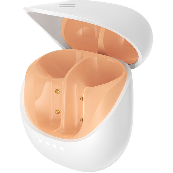 Havit - Wireless Earbuds (TW931) - Bluetooth 5.4, Half in-ear, Microphone, TWS, ENC, Type-C, 300mAh - White / Orange