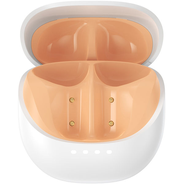 Havit - Wireless Earbuds (TW931) - Bluetooth 5.4, Half in-ear, Microphone, TWS, ENC, Type-C, 300mAh - White / Orange