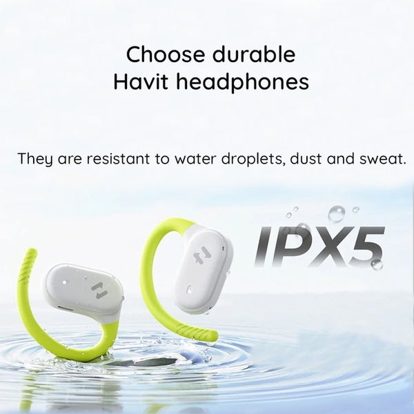 Havit - Wireless Earbuds (OWS915) - with Microphone, Bluetooth 5.4, TWS, ENC, IPX5, USB-C, 1000mAh, Havit Life App - Black