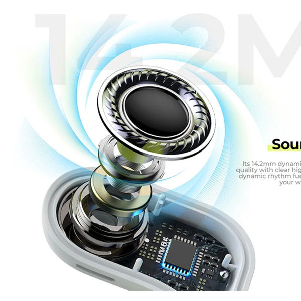 Havit - Wireless Earbuds (OWS915) - with Microphone, Bluetooth 5.4, TWS, ENC, IPX5, USB-C, 1000mAh, Havit Life App - White