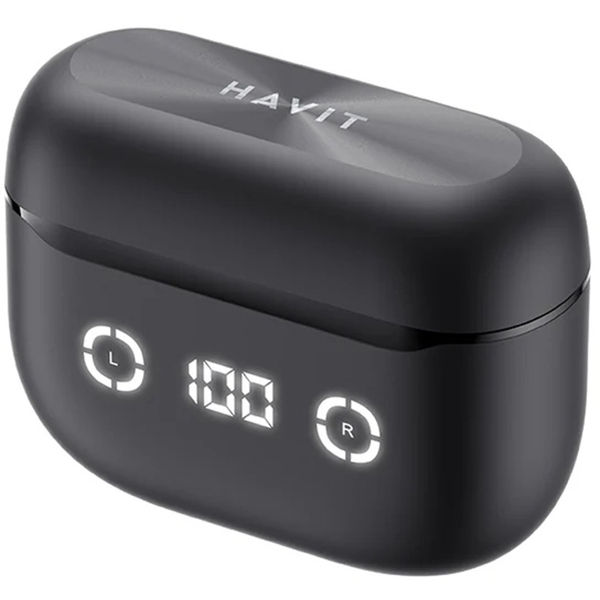 Havit - Wireless Earbuds (TW984) - Bluetooth 5.4, ANC, Digital Display, True Wireless, Type-C, 420mAh, Havit Life App - Black