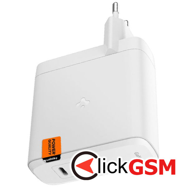 Spigen - Wall Charger Arcstation Pro (1402) - Fast Charging, 2 x Type-C, GaN, 140W- White