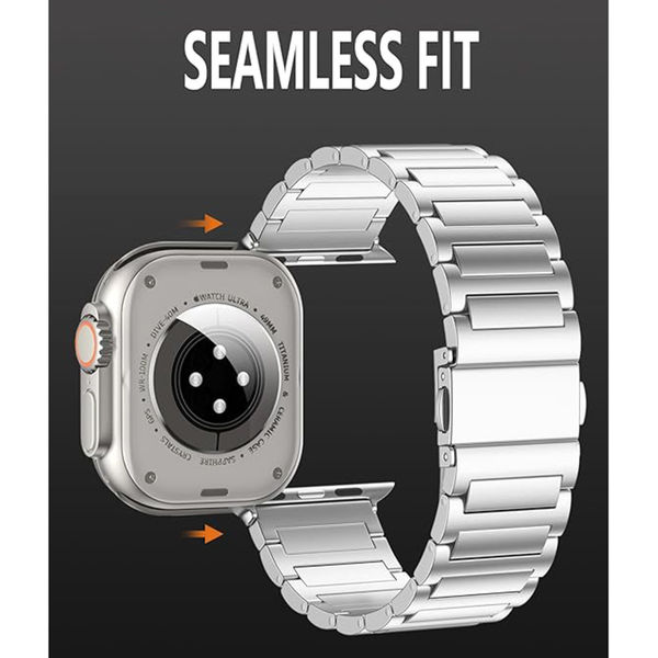 Techsuit - Watchband (W012) - Apple Watch 1/2/3/4/5/6/7/8/9/10/SE/SE 2 (38/40/41/42mm) - Silver