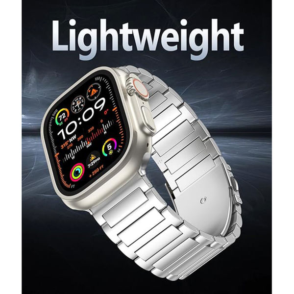 Techsuit - Watchband (W012) - Apple Watch 1/2/3/4/5/6/7/8/9/10/SE/SE 2 (38/40/41/42mm) - Silver