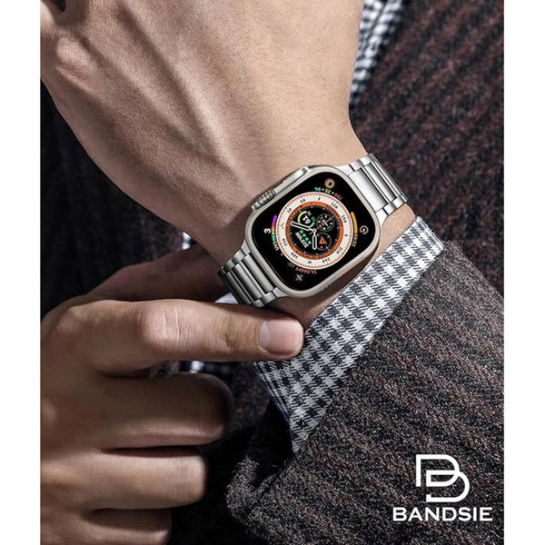 Techsuit - Watchband (W012) - Apple Watch 1/2/3/4/5/6/7/8/9/10/SE/SE 2 (38/40/41/42mm) - Silver